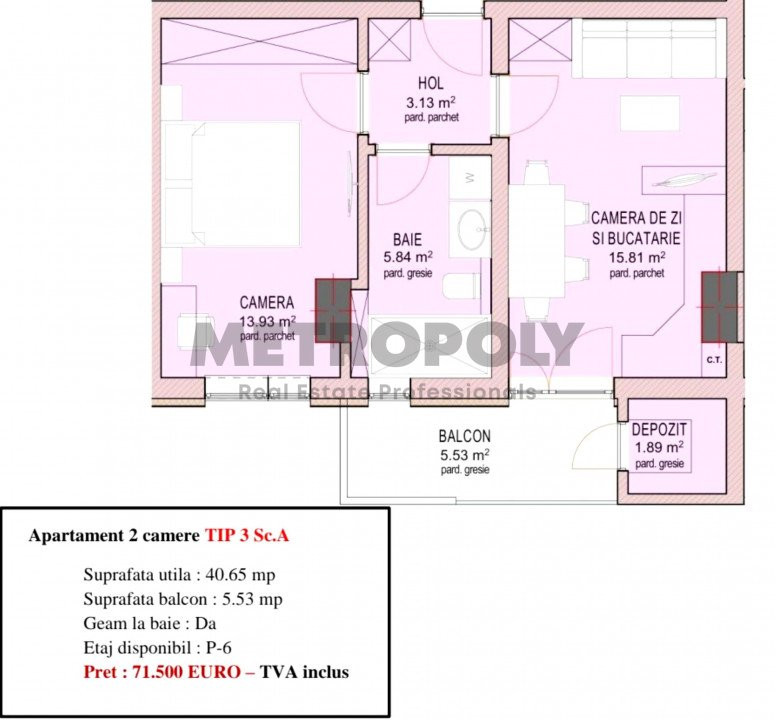 Apartament 2 camere - nou, decomandat, la cheie - strada  DOAMNA STANCA 