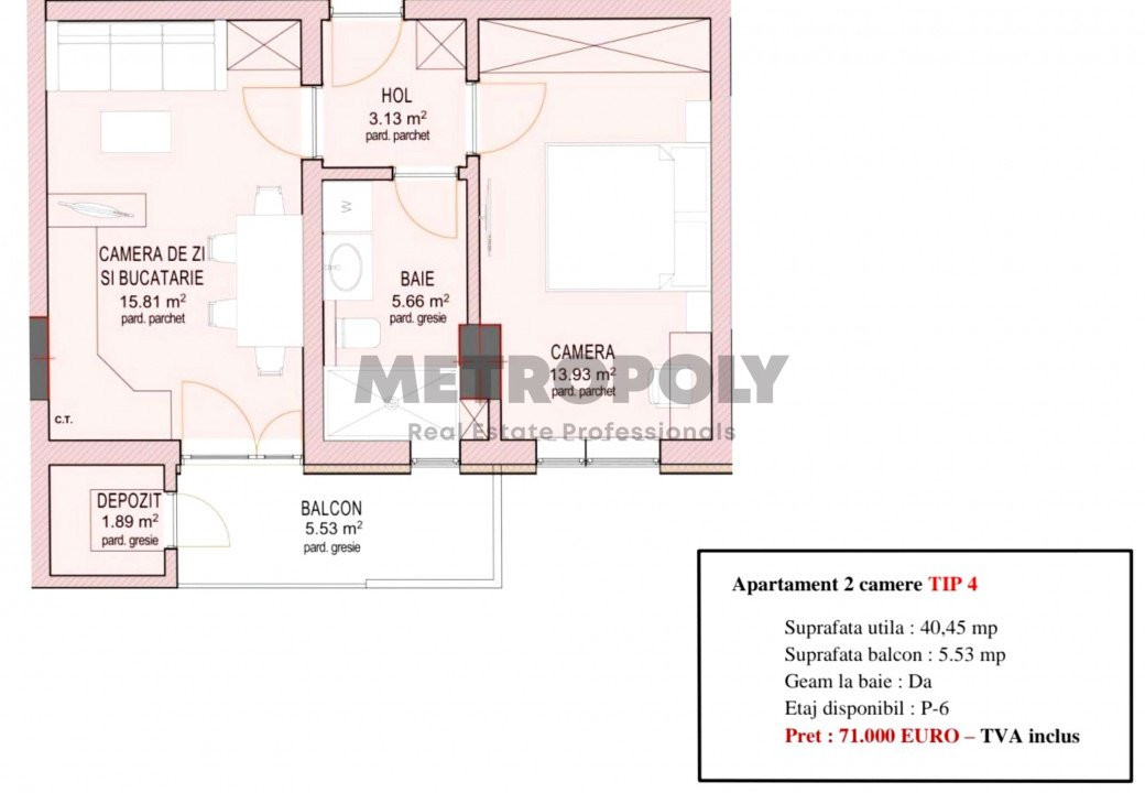 Apartament 2 camere - nou, decomandat, la cheie - strada  DOAMNA STANCA 