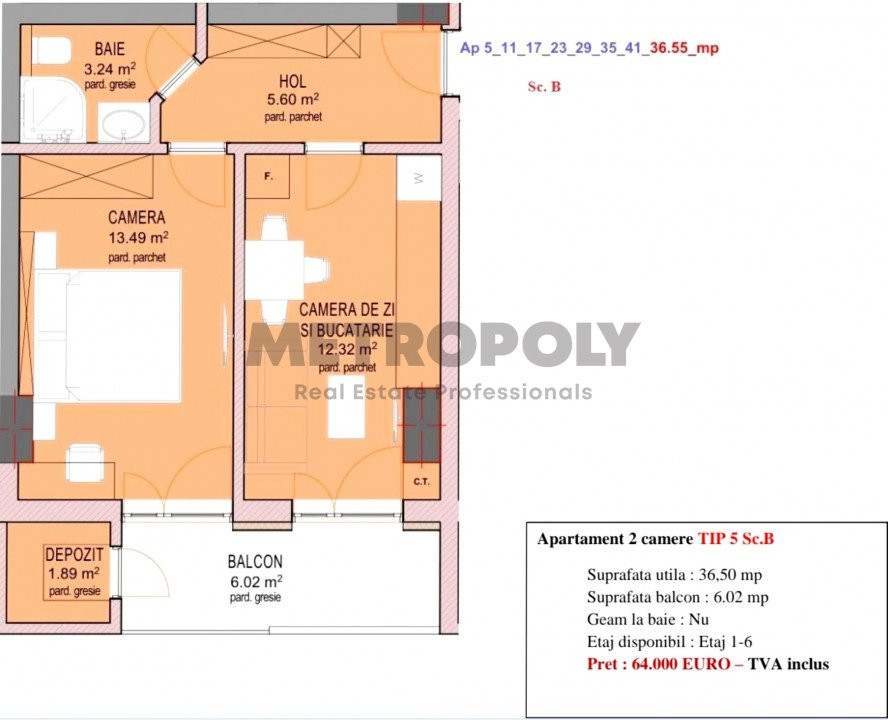 Apartament 2 camere - nou, decomandat, la cheie - strada  DOAMNA STANCA 