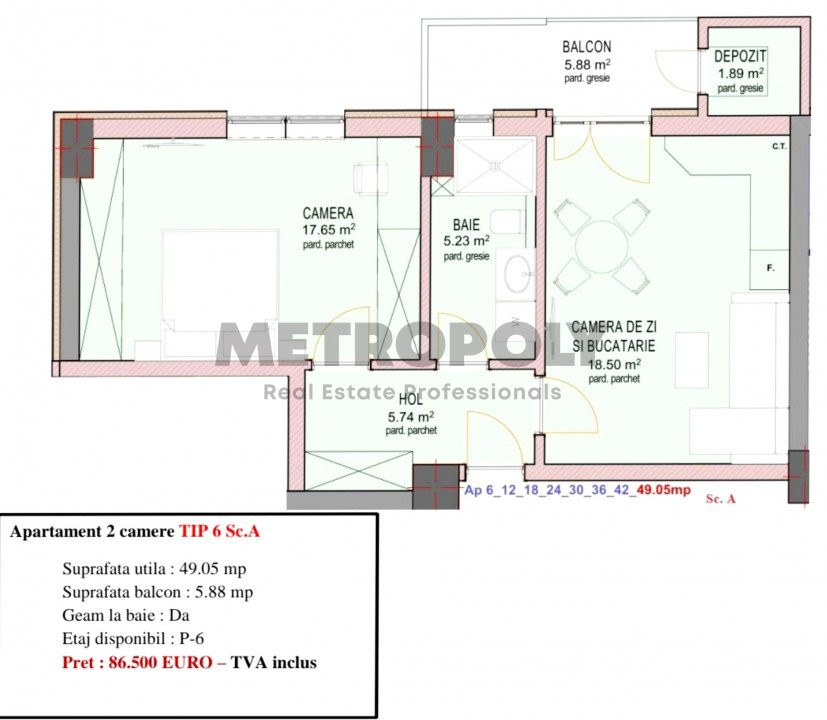 Apartament 2 camere - nou, decomandat, la cheie - strada  DOAMNA STANCA 